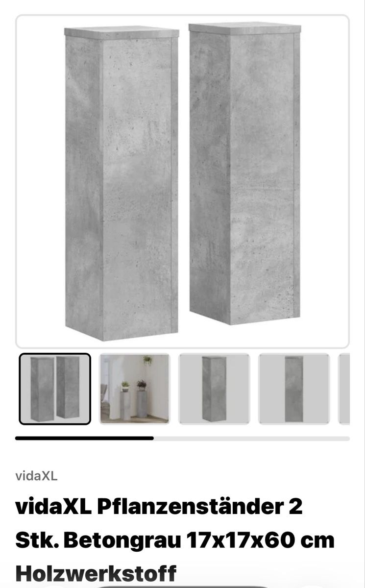 Altro per la casa: Pflanzensäule grau 2 stk neu – Nuovo e nell'imballaggio originale da Niederried b. Kall venduto da NicoleS25