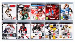 NBA 2K, NBA Live & NHL – 10 PS3-Spielepaket
