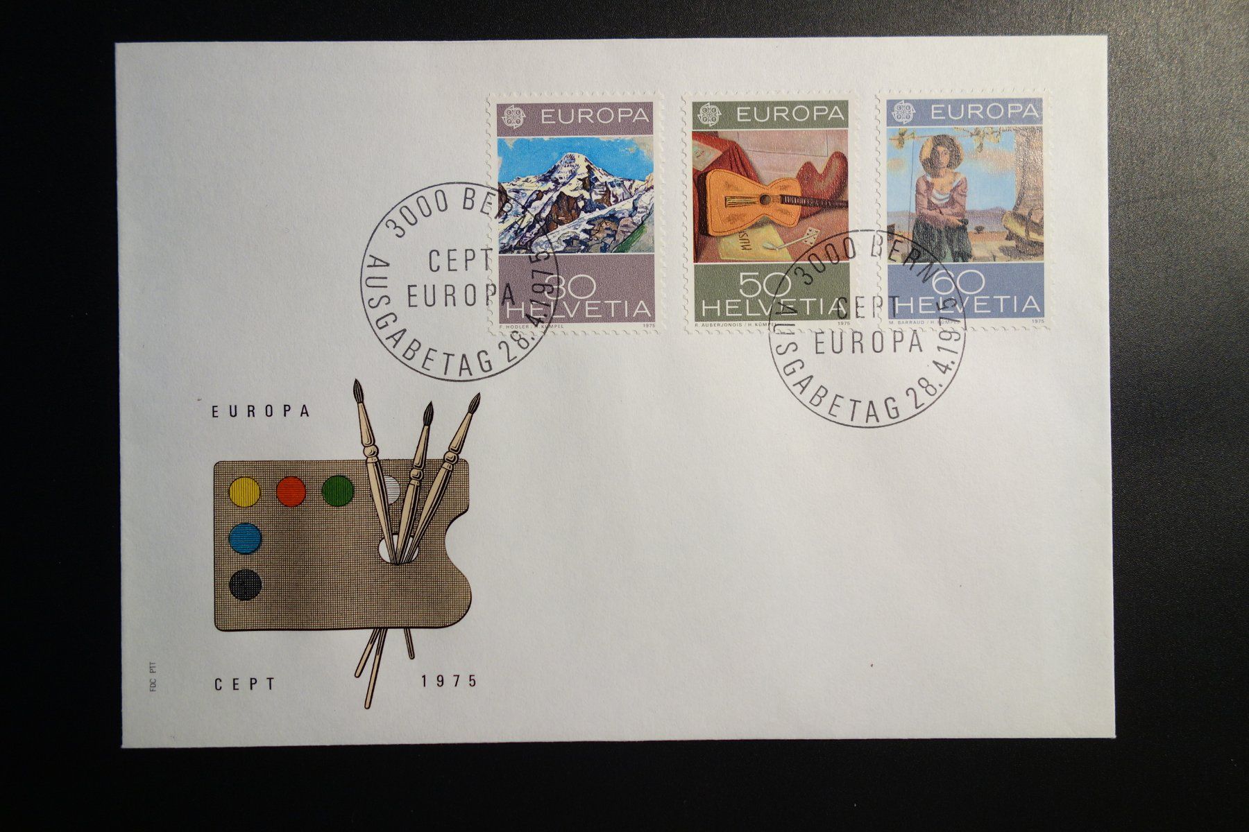 Alle Briefmarken: 1975 FDC Europamarken – Gebraucht aus Mettmenstetten von Sutasso