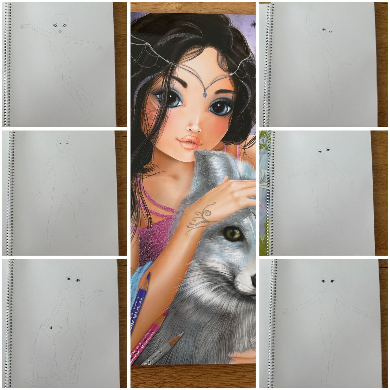 Kit bricolage: 3 Fantasy TOPModel Malbücher – Usato da Riedt b. Erlen venduto da sina.aline 5