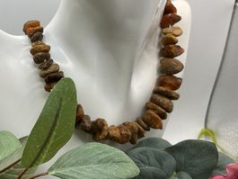 Altes Collier grosser roher Bernstein