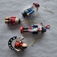Weihnachtsbaumschmuck Holz Nussknacker Engel 4 Stück