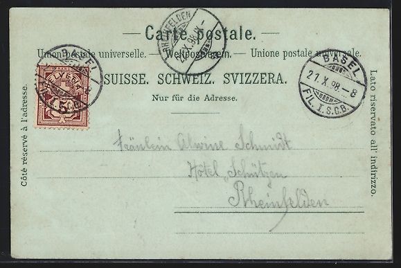 Cartes postales: Mondschein-Lithographie Basel, St. Jacob – D'occasion à Berlin par bartko-reher 1