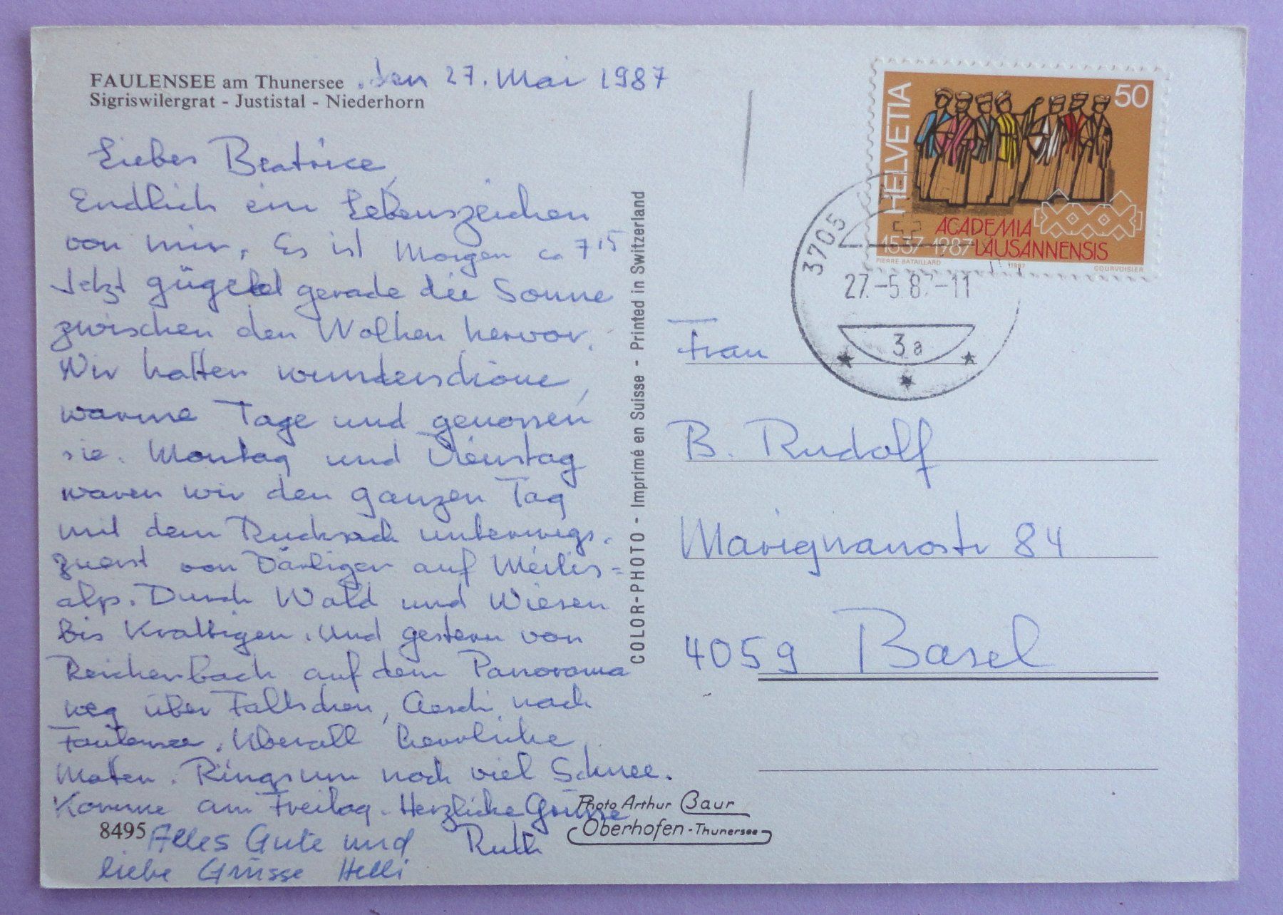 Cartes postales: Faulensee am Thunersee – D'occasion à Fétigny par Billy2miny 1