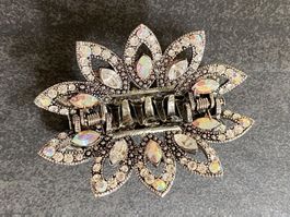Pince à cheveux lourde métal  Strass Haarspange NEU
