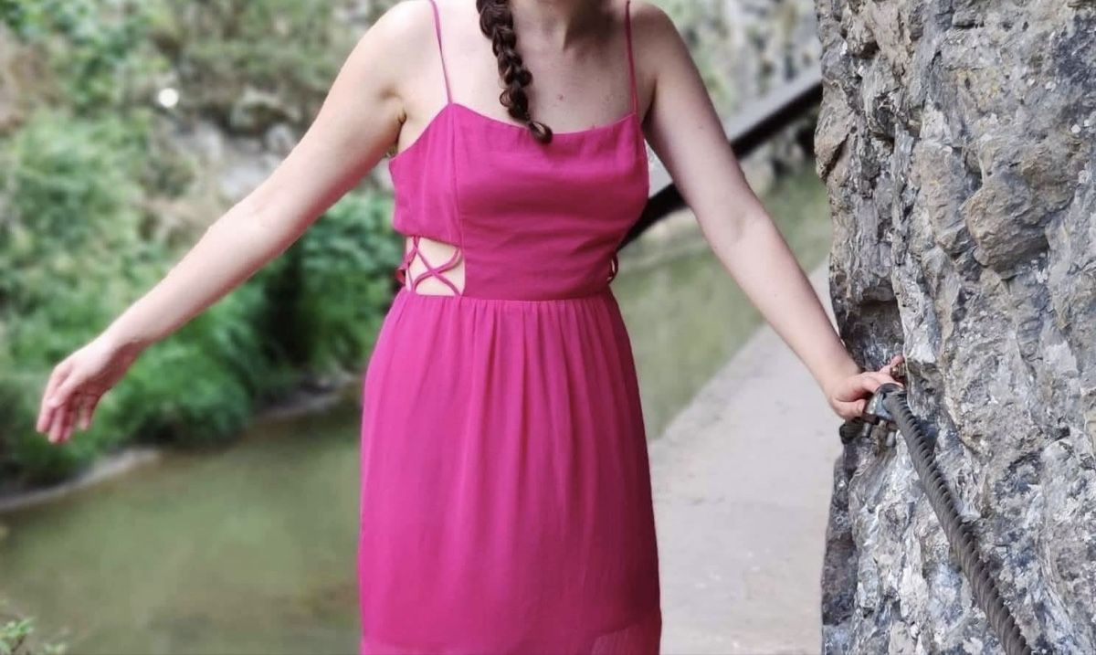 Vestiti: Rosafarbiges Damenkleid - 38 – Usato da Luzern venduto da aloevira 1