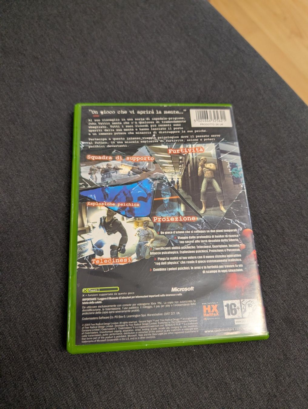 Jeux: Second sight Microsoft xbox – D'occasion à Giubiasco par Ticinerd 1