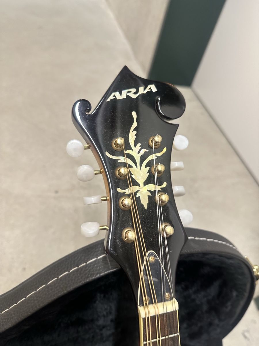 Aria Musikinstrumente: Mandoline Aria Sunburst mit Rockcase Koffer – Gebraucht aus Zürich von Flokke33 1