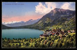 Immensee, Panoramablick mit Rigi und Alp