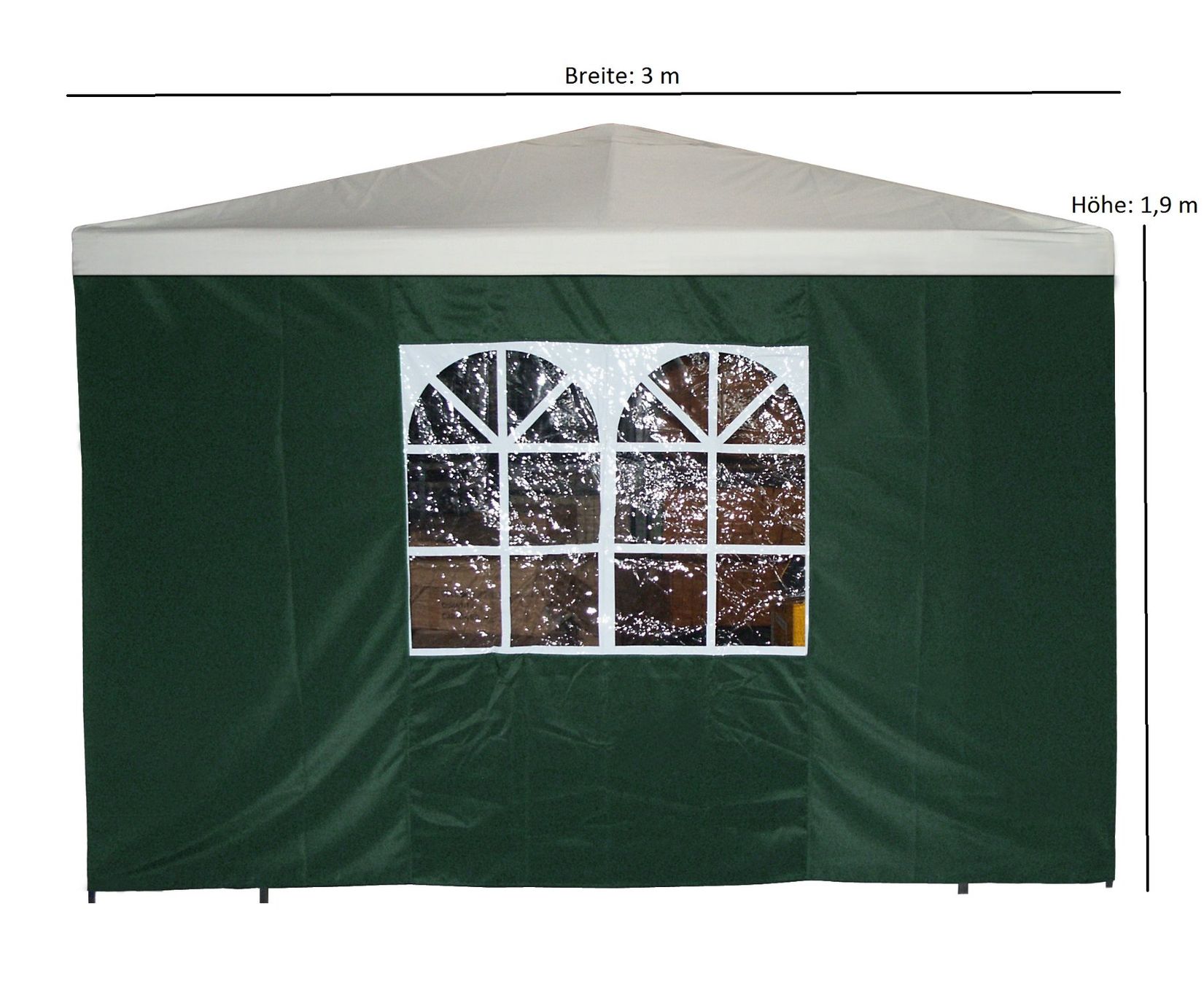 Tende & Padiglioni: Seitenplane Pavillon, 3x1,9 Meter Polyester grün mit Fenster – Nuovo e nell'imballaggio originale da Kreuzlingen venduto da DealBlitz 1