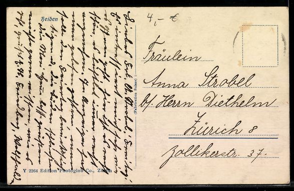Cartoline postali: AK Heiden, Straßenpartie mit Kirche – Usato da Berlin venduto da bartko-reher 1