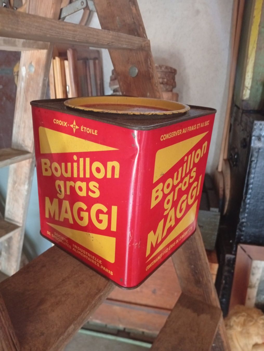 Barattoli: Boîte ancienne Bouillon gras Maggi – Usato da Perrefitte venduto da 36B