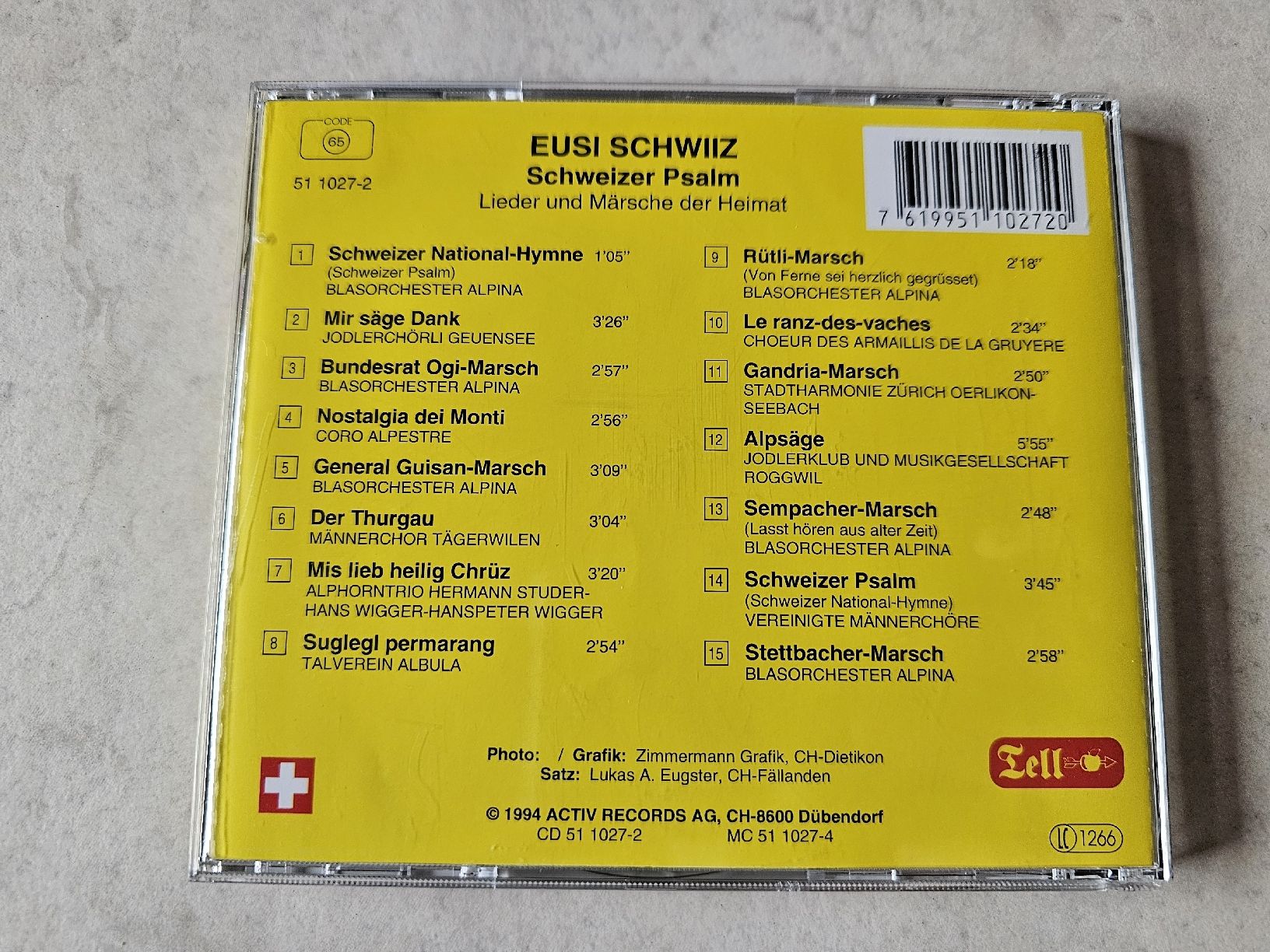 CD: Eusi Schwiiz  -  Schweizer Psalm – Usato da Schneisingen venduto da backstore24 1