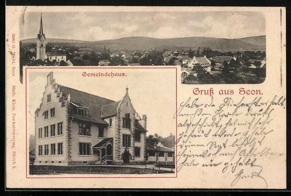 Ansichtskarten: Seon, Gemeindehaus, Teilansicht mit Kirc – Gebraucht aus Berlin von bartko-reher