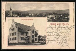 Seon, Gemeindehaus, Teilansicht mit Kirc
