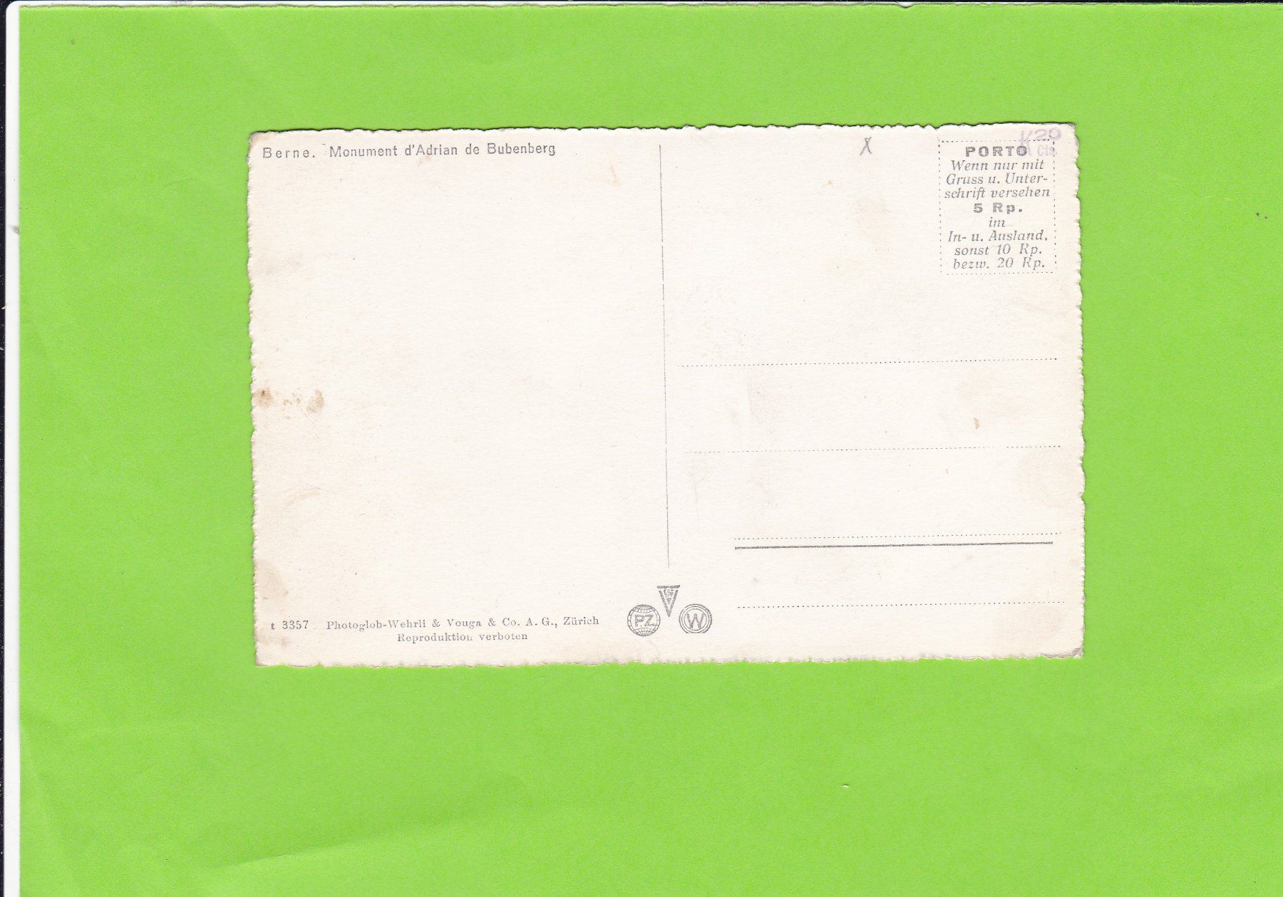 Cartes postales: Bern-Adrian von Bubenberg-Denkmal – D'occasion à St. Peterzell par neckertal 1