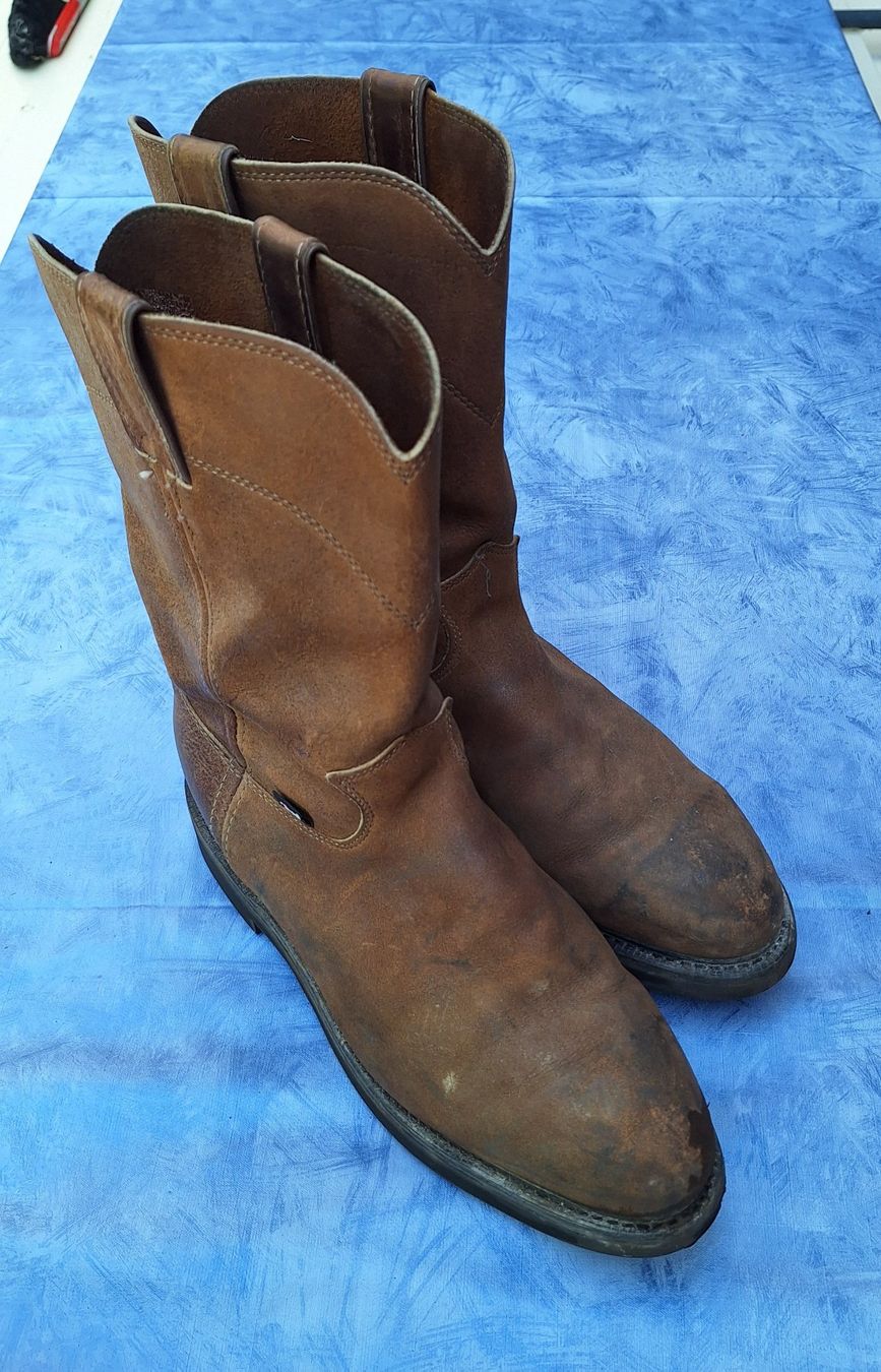 Scarpe da uomo: Vintage Justin Safetyboots mit Stahlkappe – Usato da Grabserberg venduto da Sahara947