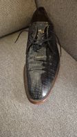 Floris Van Bommel Leder Herrenschuh schwarz Lack Grösse 46