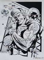 Howard Bender (1951) Comiczeichner - sign. Zeichnungskopie