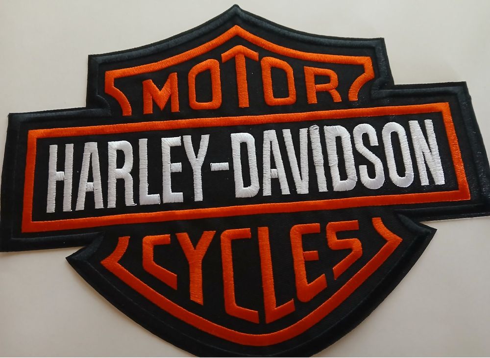 Harley-Davidson Toppe: Grand patch brodé Harley-Davidson Motorcycles J065 – Nuovo e nell'imballaggio originale da Allens venduto da MADE.IN.ROCK.N.ROLL 2