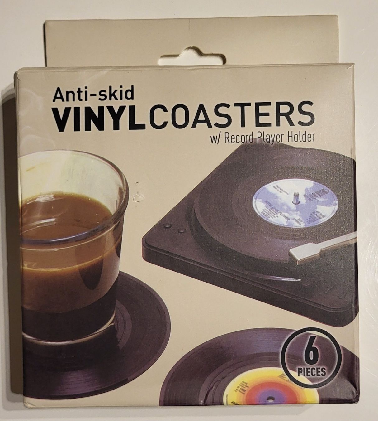 Untersetzer: 6 Vinyl Schallplatten Untersetzer im Retro Design – Neu und originalverpackt aus Figino von mayam63 2