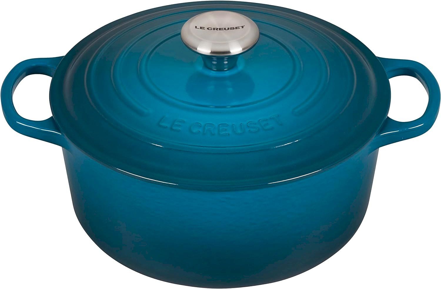 Pentole: Le Creuset Runder Bräter Ø24cm deep teal – Nuovo e nell'imballaggio originale da Bottighofen venduto da zaap