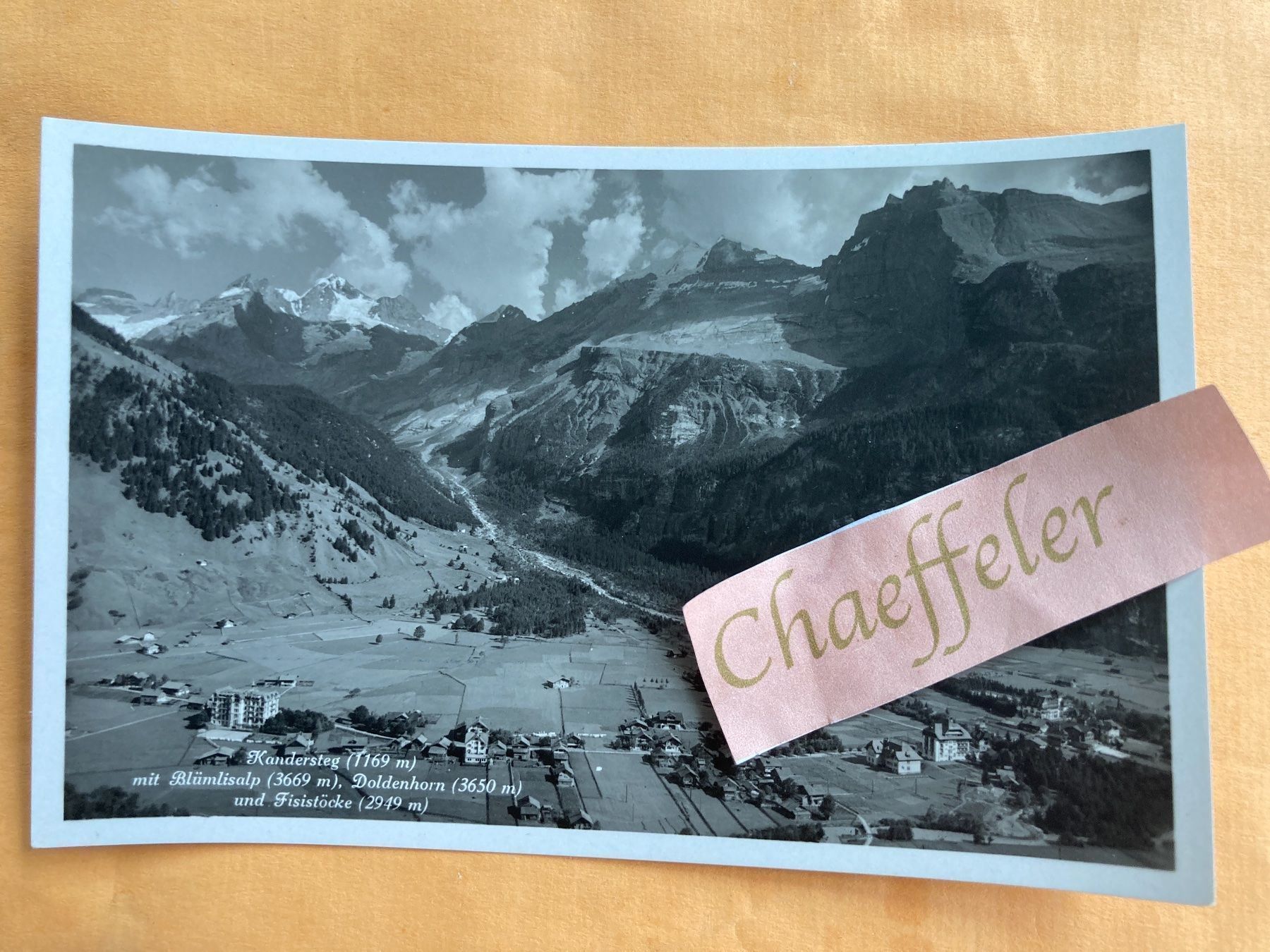 Cartoline postali: Kandersteg mit Blümlisalp, Doldenhorn u. – Usato da Zürich venduto da Chaeffeler