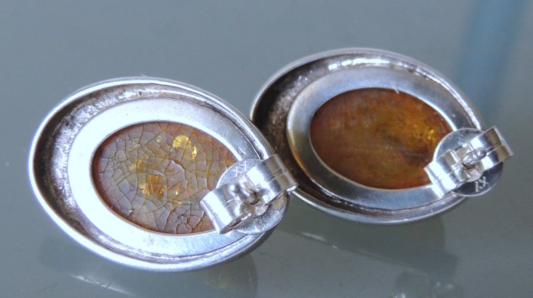 Orecchini pendenti & Orecchini a lobo: Silber 925 Ohrstecker mit Bernstein – Usato da Waldenburg venduto da schaller707 3