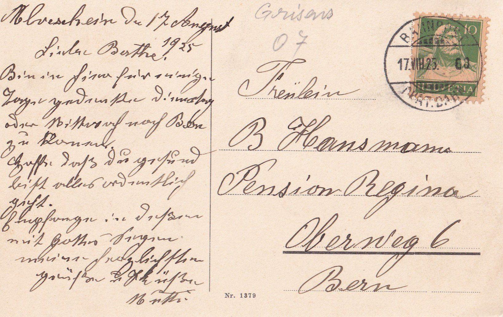 Cartoline postali: Alvaschein Dorfansicht – Usato da Olten venduto da clotaldi 1
