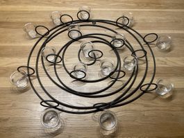 Porte Bougies Design - métal et verre