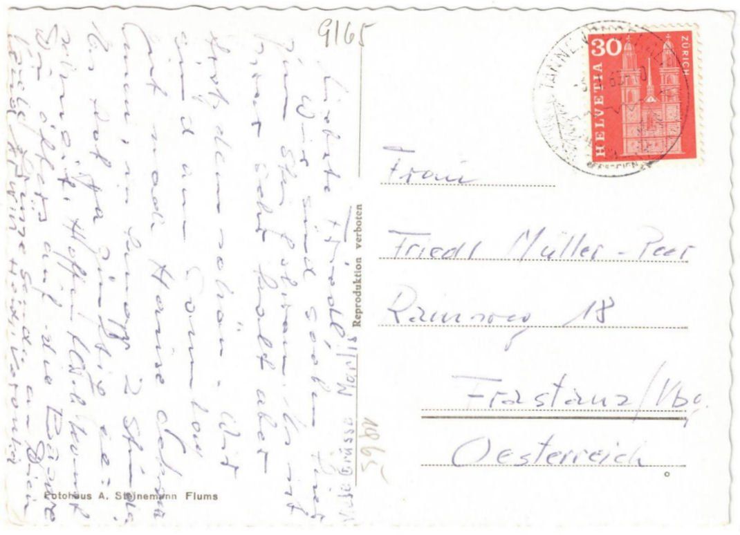 Cartoline postali: Flumserberg - 4 Bild AK – Usato da Binningen venduto da Mountainrider 1