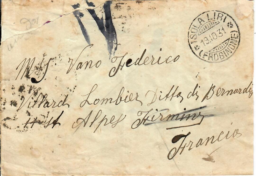 Alle Briefmarken: Brief, Italien 1931 – Gebraucht aus Hochdorf von Ziegel-16 1