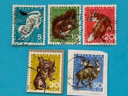 🤸 Briefmarken 1966 Série timbres🦊PRO JUVENTUTE francobollo