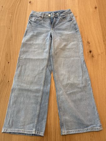 Mädchen Jeans H&M Wide Leg High Waist Grösse 140 guter Zusta