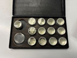 Uhrenersatzteile ETA, Enicar, Piguet im Sortimentskasten