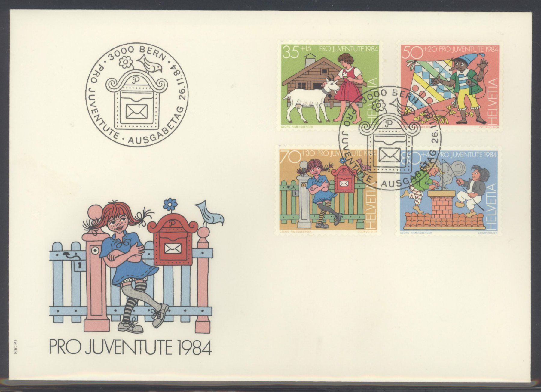 Tutti i francobolli: 1984, FDC, Pro Juventute – Usato da Willisau venduto da Vollstempel
