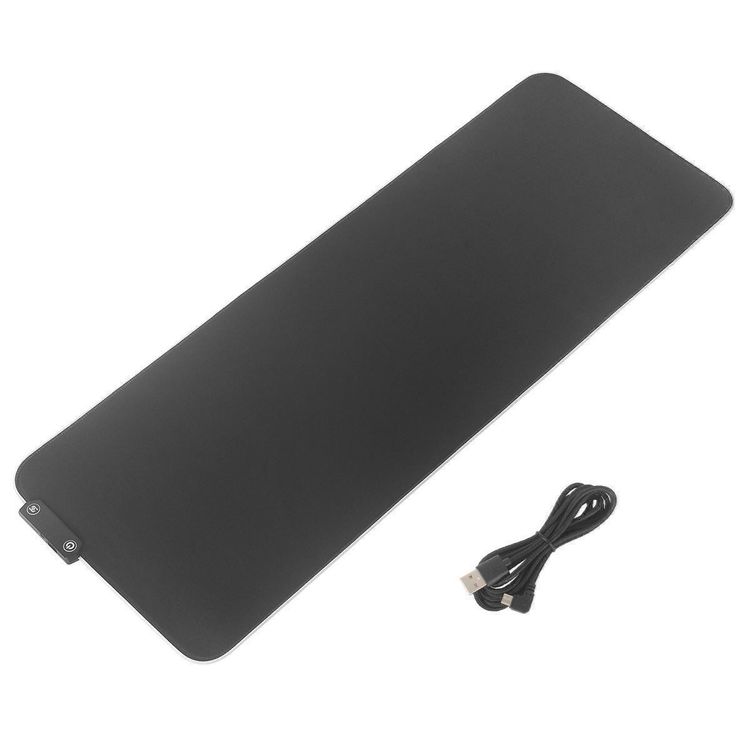 Rhimooay Schreibtischunterlage Leder & Mauspad XXL Set - Grau, Wasserdicht & Abwischbar