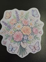 Mausmatte Blumenstrauss mit Schmetterling