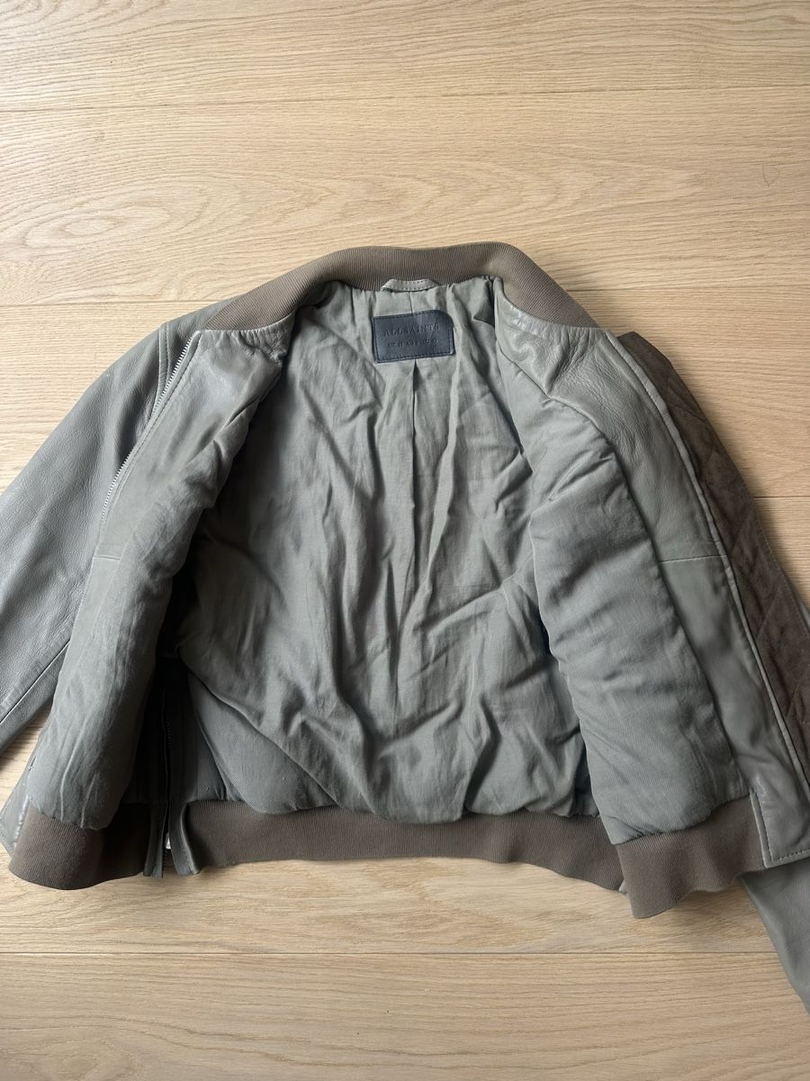 Allsaints Jacken: ALLSAINTS olive green leather bomber jacket EU40 – Gebraucht aus St. Niklausen LU von lau_259n 4