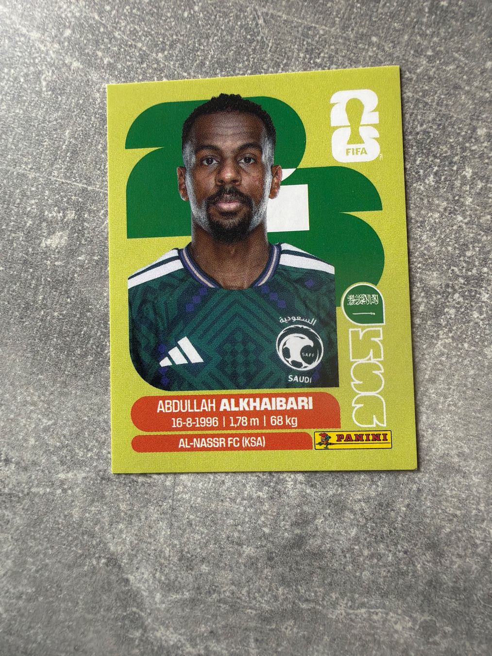 Panini Sammelbilder & Trading cards: Fussball Bild Abdullah AlKhaibari KSA11 – Gebraucht aus Pfeffingen von Fantasy1971