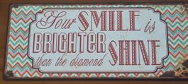 Wandschild "Your Smile" Shabby Chic Deko