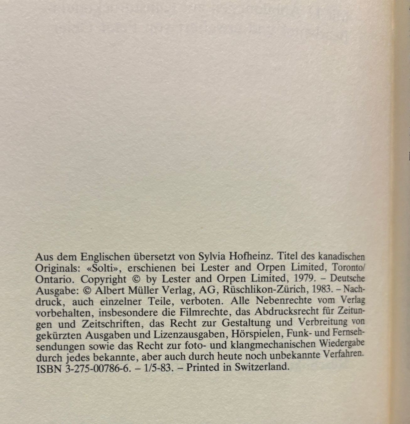 Libri: Georg Solti - Ein Dirigent von Weltruf – Usato da Sarnen venduto da Livres 4