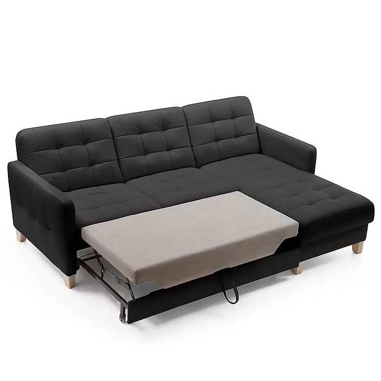 Sofas: Echtleder Sofa schwarz mit Schlaf- und Stauraumfunktion – Gebraucht aus Emmenbrücke von mre_9vzf 1