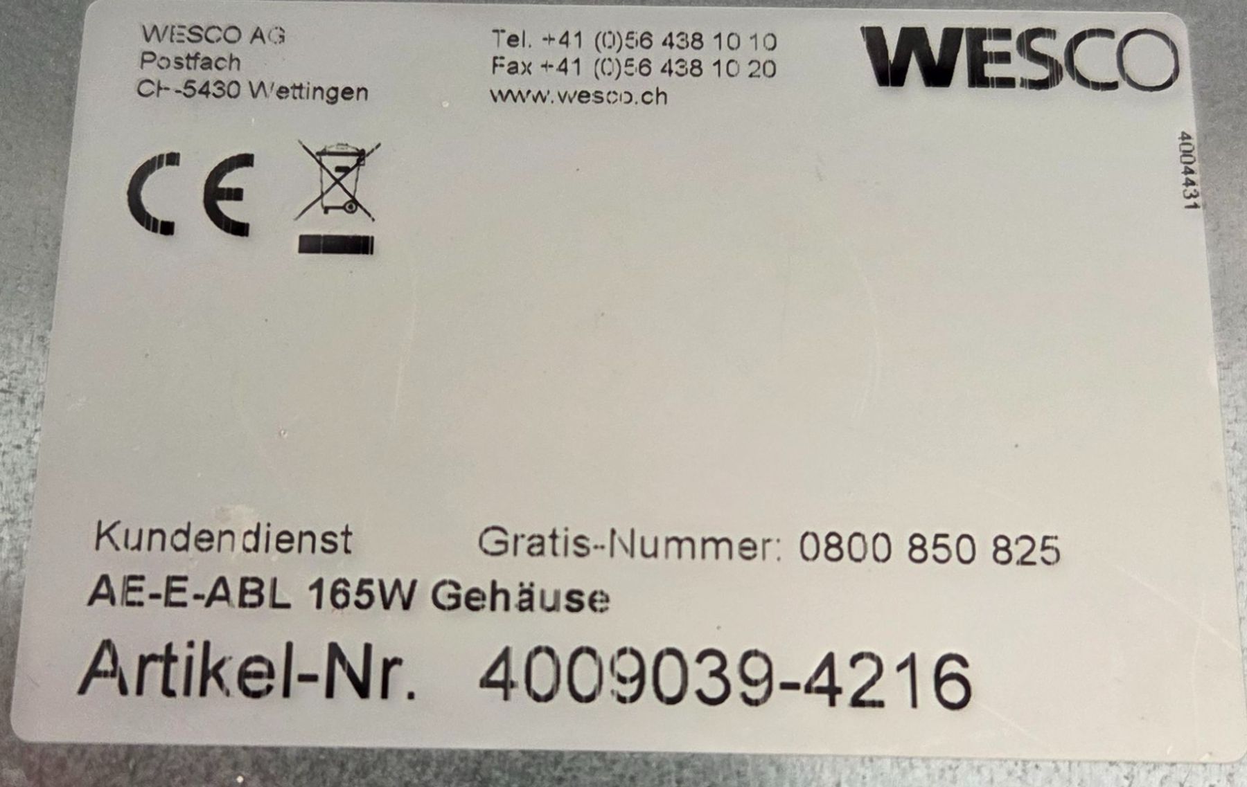 Wesco Cappe di aspirazione: Wesco EVME 211-90 Abluft DUNSTABZUGSHAUBEN – Nuovo (secondo la descrizione) da Stans venduto da Baggenstos11 1