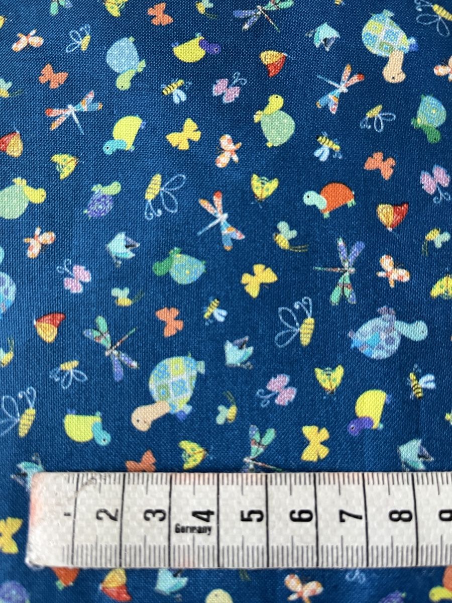 Tessuti: Patchworkstoff 4er Set mit Schildkröten 2m Stoff – Nuovo (secondo la descrizione) da Seuzach venduto da KreativmitStoff 1