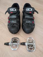SIDI Radschuhe mit Pedalen Grösse 44 schwarz