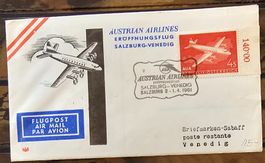 Österreich - Erstflug Brief Austrian airlines, 1961