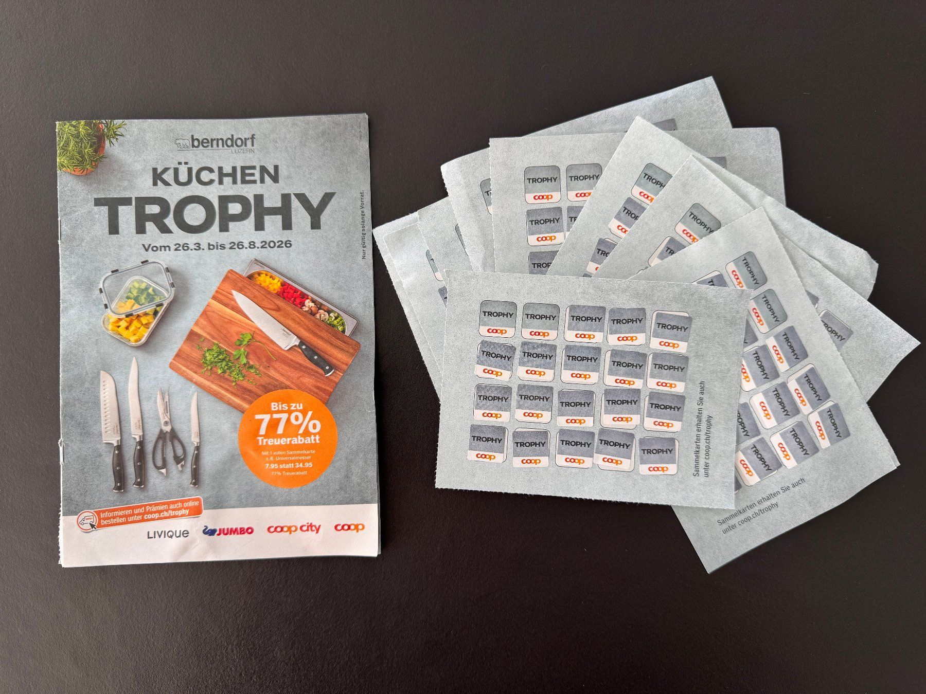 Coop Timbres & points: 6 volle Karten Coop Küchen Trophy – Neuf avec emballage d'origine à Zollikon par Krenapf