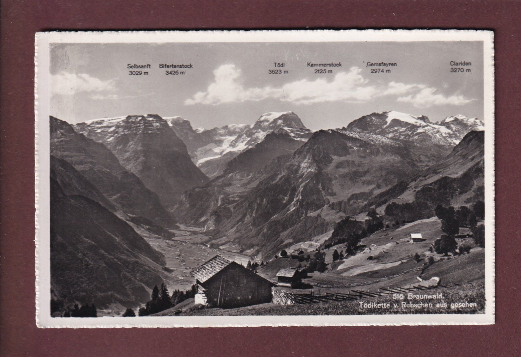 Cartes postales: BRAUNWALD - Tödikette - 1951 – D'occasion à Pully par nicecards