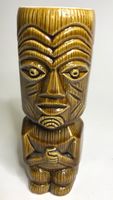 Tiki Figur (Mövenpick) Mug Becher Vase bräunlich Senf